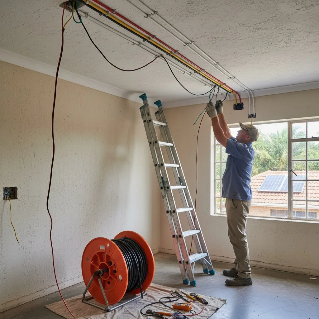 Electrician at work on a recent job in Durban — project 2