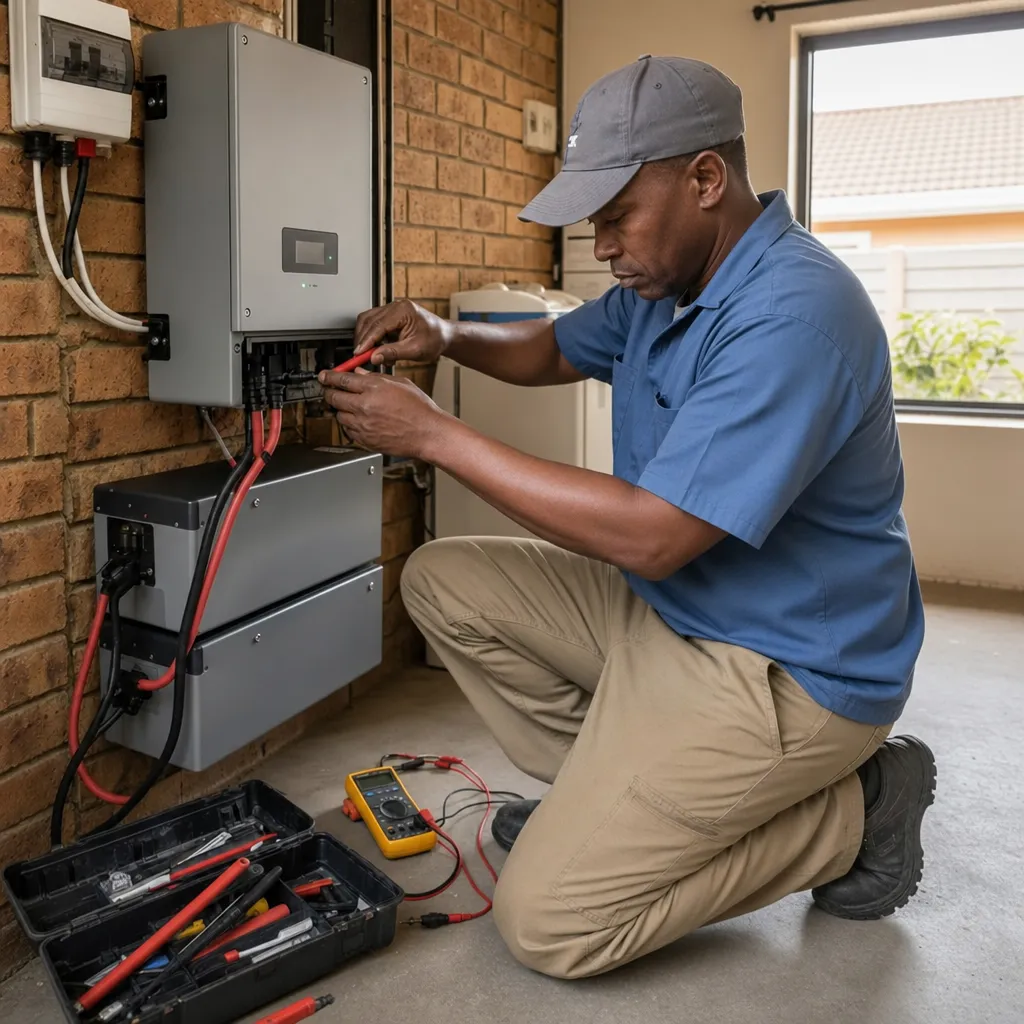 Electrician at work on a recent job in Durban — project 3