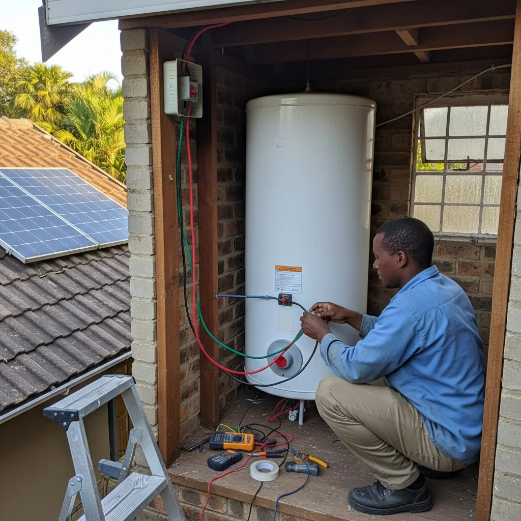 Electrician at work on a recent job in Durban — project 4