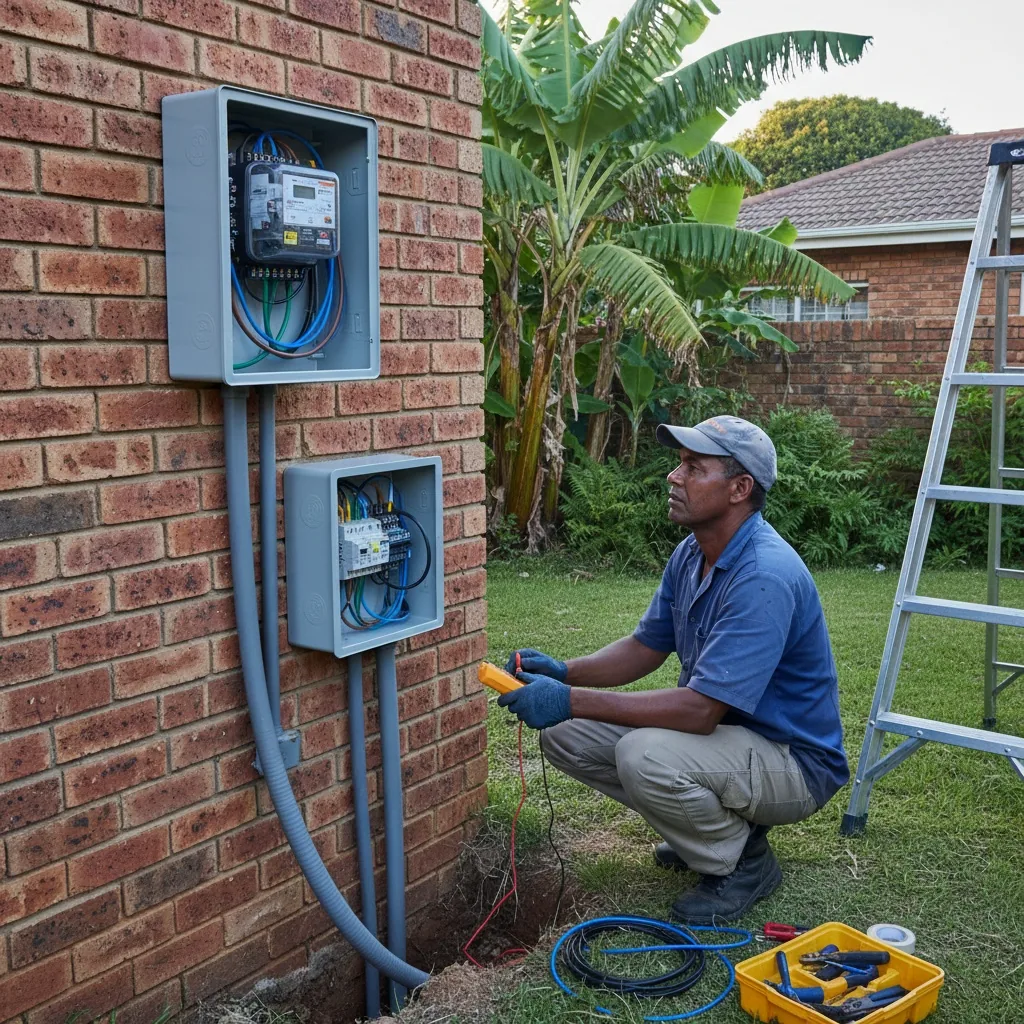 Electrician at work on a recent job in Durban — project 8