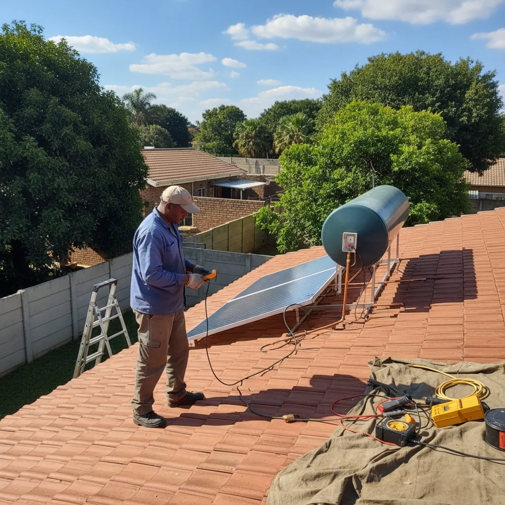 Electrician at work on a recent job in Durban — project 10